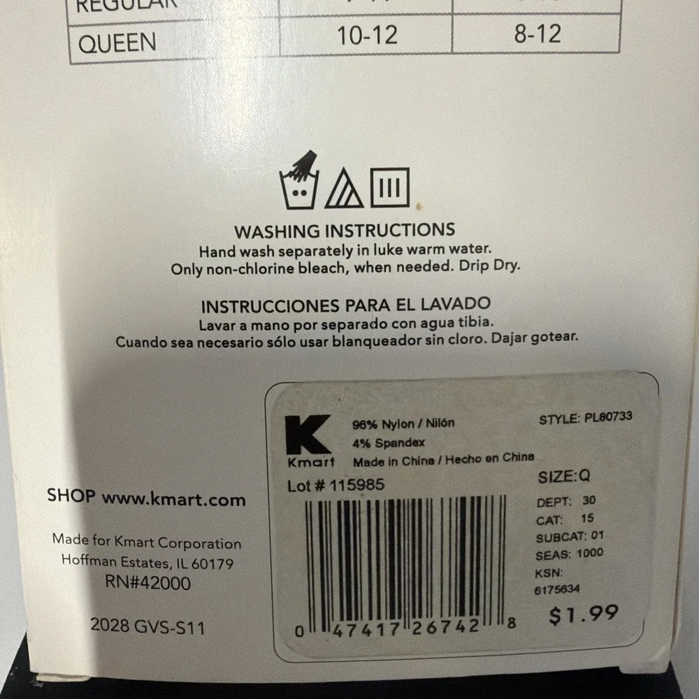 Attention 2 Pair Knee Highs w/Reinforced Toe Jet Black - Queen, Sock Size 10-12